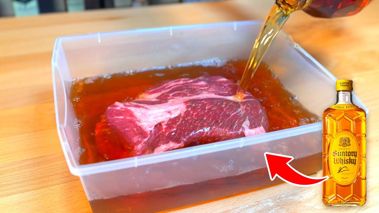 【閲覧注意？】牛肉をウイスキーに1ヶ月漬け込んだらどうなる？衝撃の結果と奇跡のリカバリー術